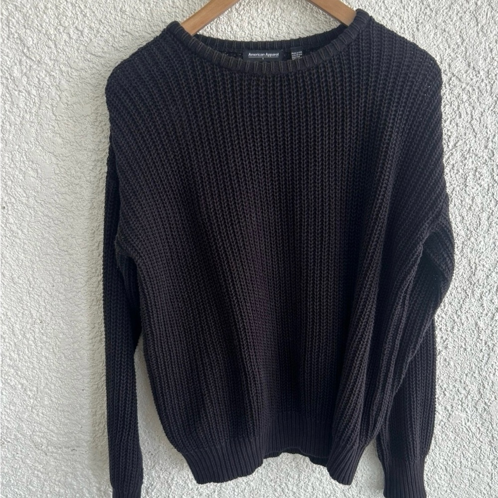 American Apparel Dark Knit Crewneck Sweater